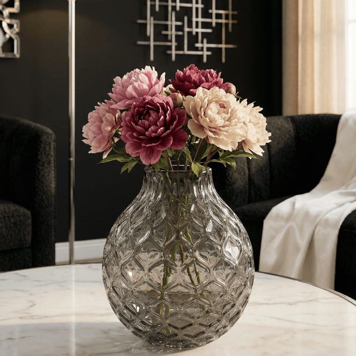 Dein Traumzimmer Kaheku Vase Roccella Grau Ø20cm Glas
