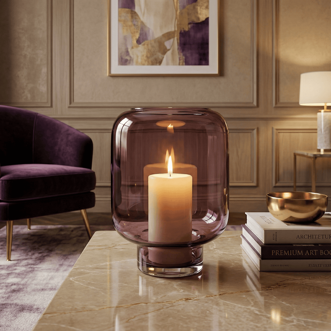 Dein Traumzimmer Kaheku - Windlicht Opino Lila Ø26 cm Glas