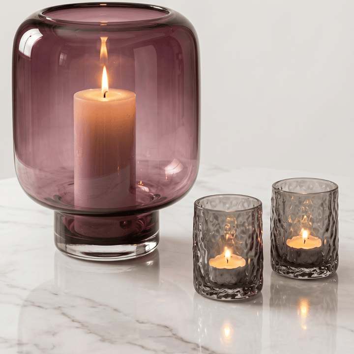 Dein Traumzimmer Kaheku Windlicht Opino Lila Ø26cm  + 2 Escada GRATIS Glas