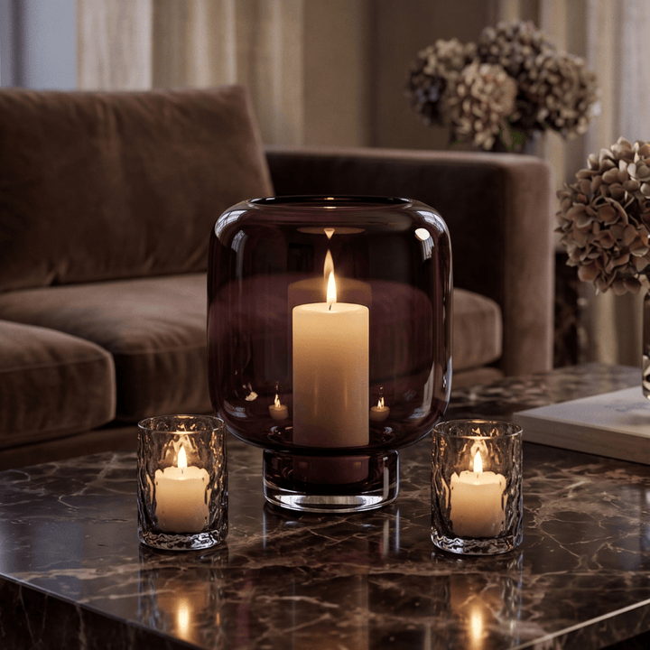 Dein Traumzimmer Kaheku Windlicht Opino Lila Ø26cm  + 2 Escada GRATIS Glas