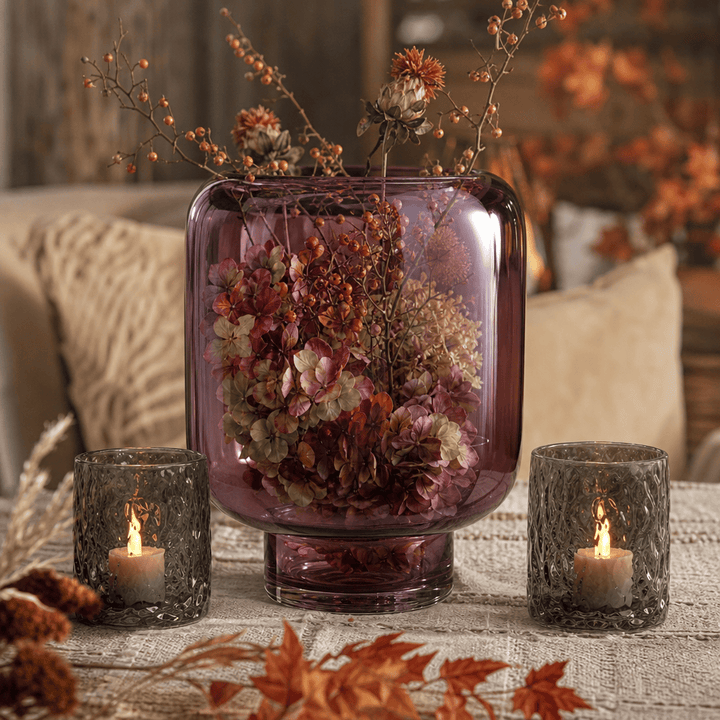 Dein Traumzimmer Kaheku Windlicht Opino Lila Ø26cm  + 2 Escada GRATIS Glas