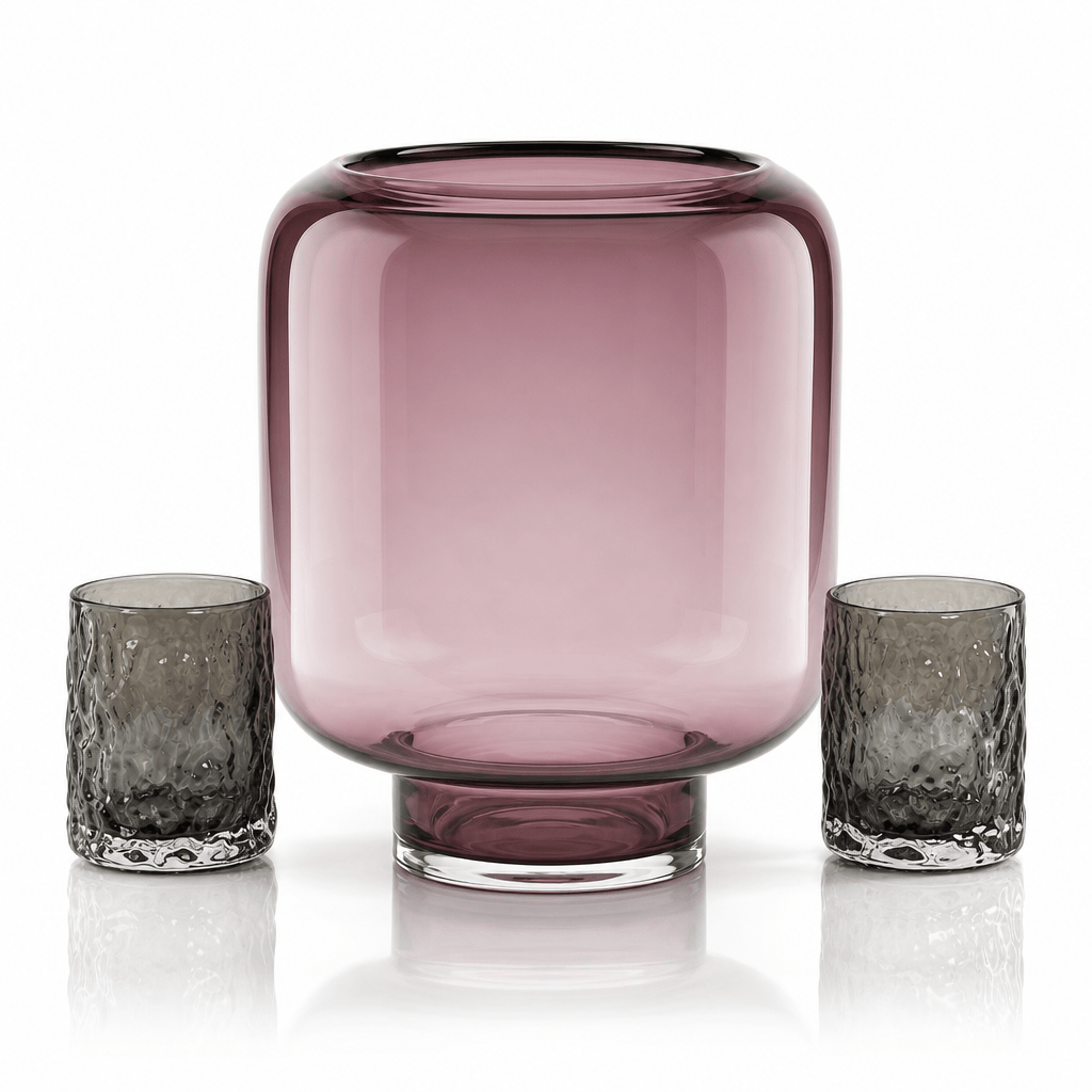 Dein Traumzimmer Kaheku Windlicht Opino Lila Ø26cm  + 2 Escada GRATIS Glas