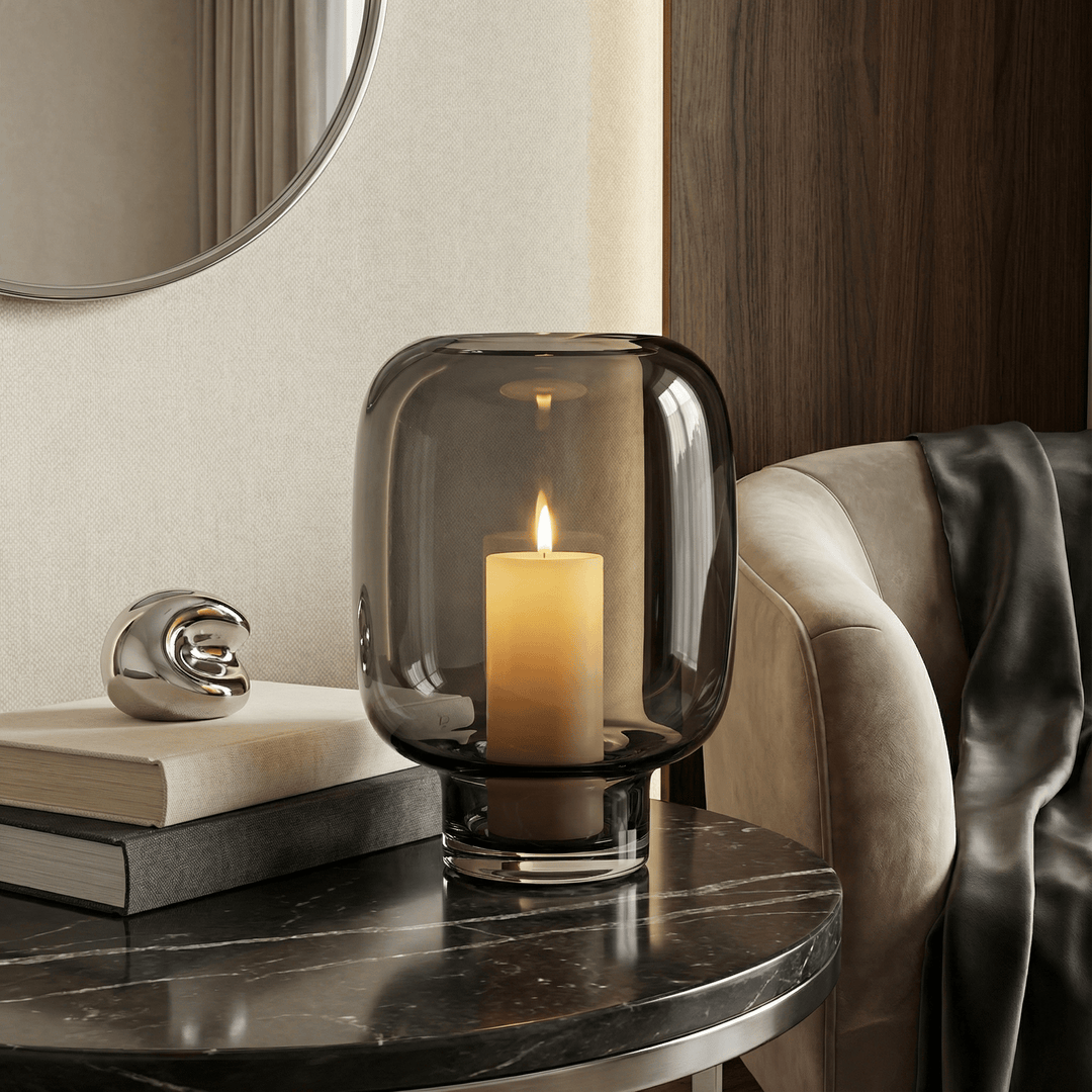 Dein Traumzimmer Kaheku - Windlicht Opino Smoke Ø30cm Glas