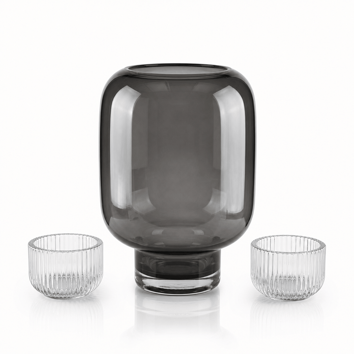 Dein Traumzimmer Kaheku Windlicht Opino Smoke Ø30cm + 2 Carillo gratis Glas
