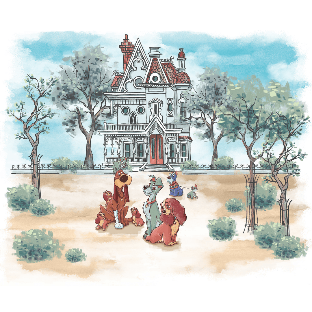 Dein Traumzimmer KOMAR FOTOTAPETE - DISNEY -  Lady and the Tramp Sweet Home Fototapeten