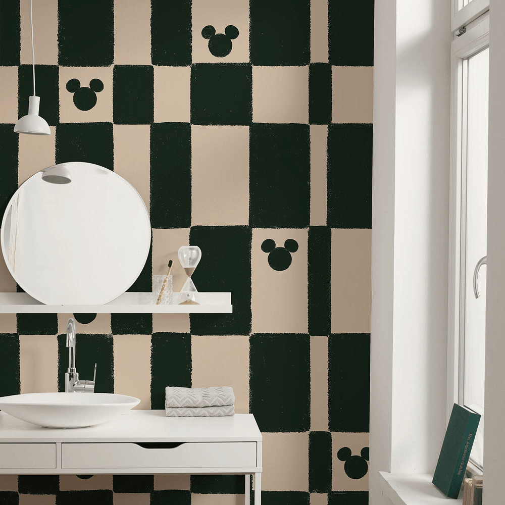 Dein Traumzimmer KOMAR FOTOTAPETE - DISNEY - Mickey Mouse Green Chess Fototapeten