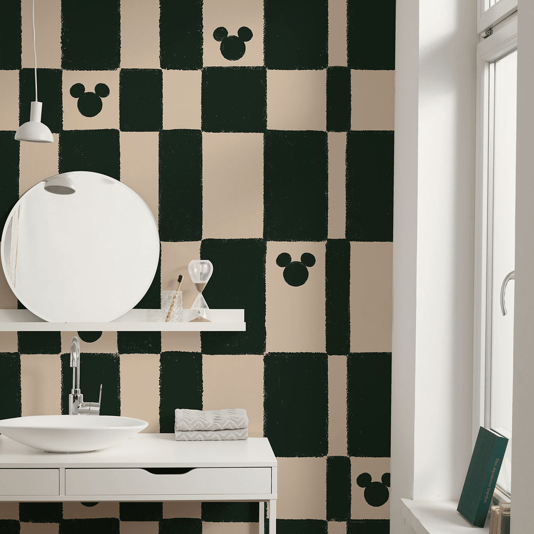 Dein Traumzimmer KOMAR FOTOTAPETE - DISNEY - Mickey Mouse Green Chess Fototapeten
