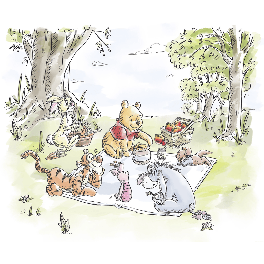 Dein Traumzimmer KOMAR FOTOTAPETE - DISNEY - Winnie the Pooh Nice for Picnics Fototapeten
