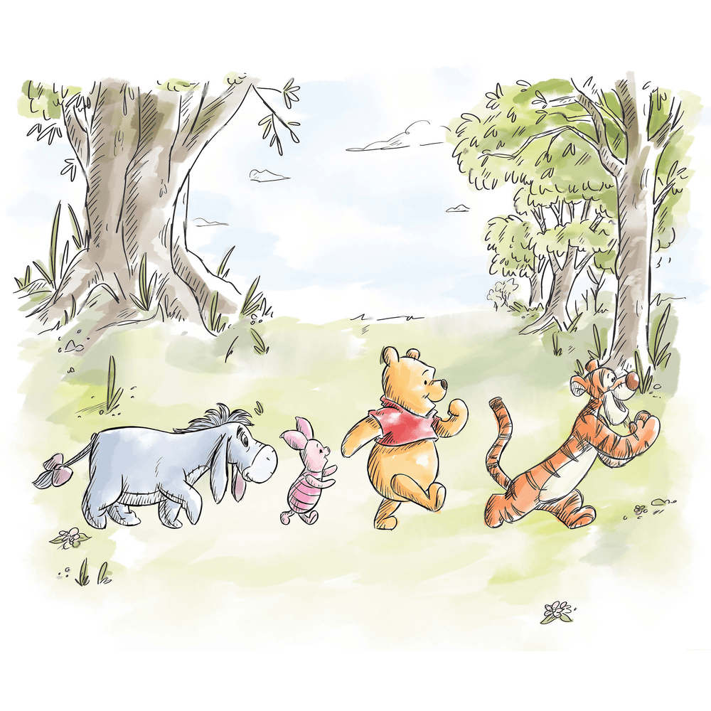 Dein Traumzimmer KOMAR FOTOTAPETE - DISNEY - Winnie the Pooh Walk Together Fototapeten