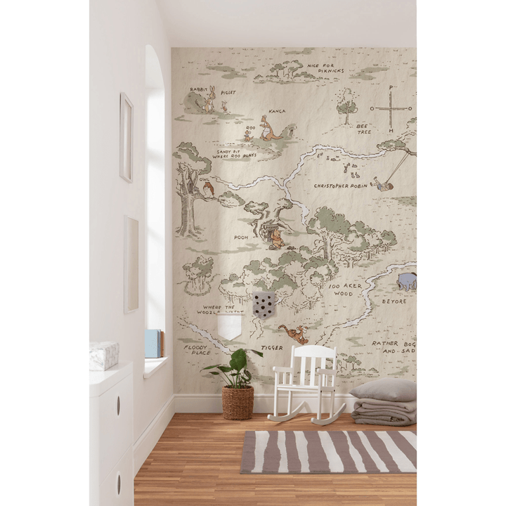 Dein Traumzimmer KOMAR FOTOTAPETE - INTO WONDERLAND - Winnie the Pooh Map Fototapeten