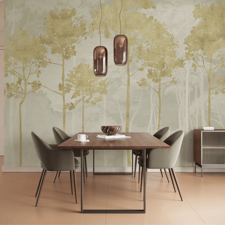 Dein Traumzimmer KOMAR FOTOTAPETE - SEASON - Golden Pines Fototapeten