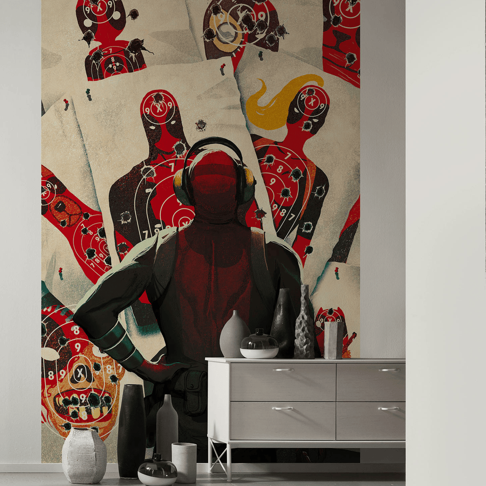 Dein Traumzimmer KOMAR - MARVEL Deadpool Target Shooting I Digitaldrucktapete Fototapeten