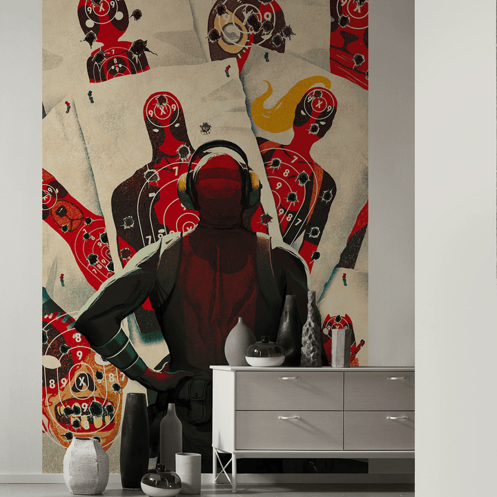 Dein Traumzimmer KOMAR - MARVEL Deadpool Target Shooting I Digitaldrucktapete Fototapeten