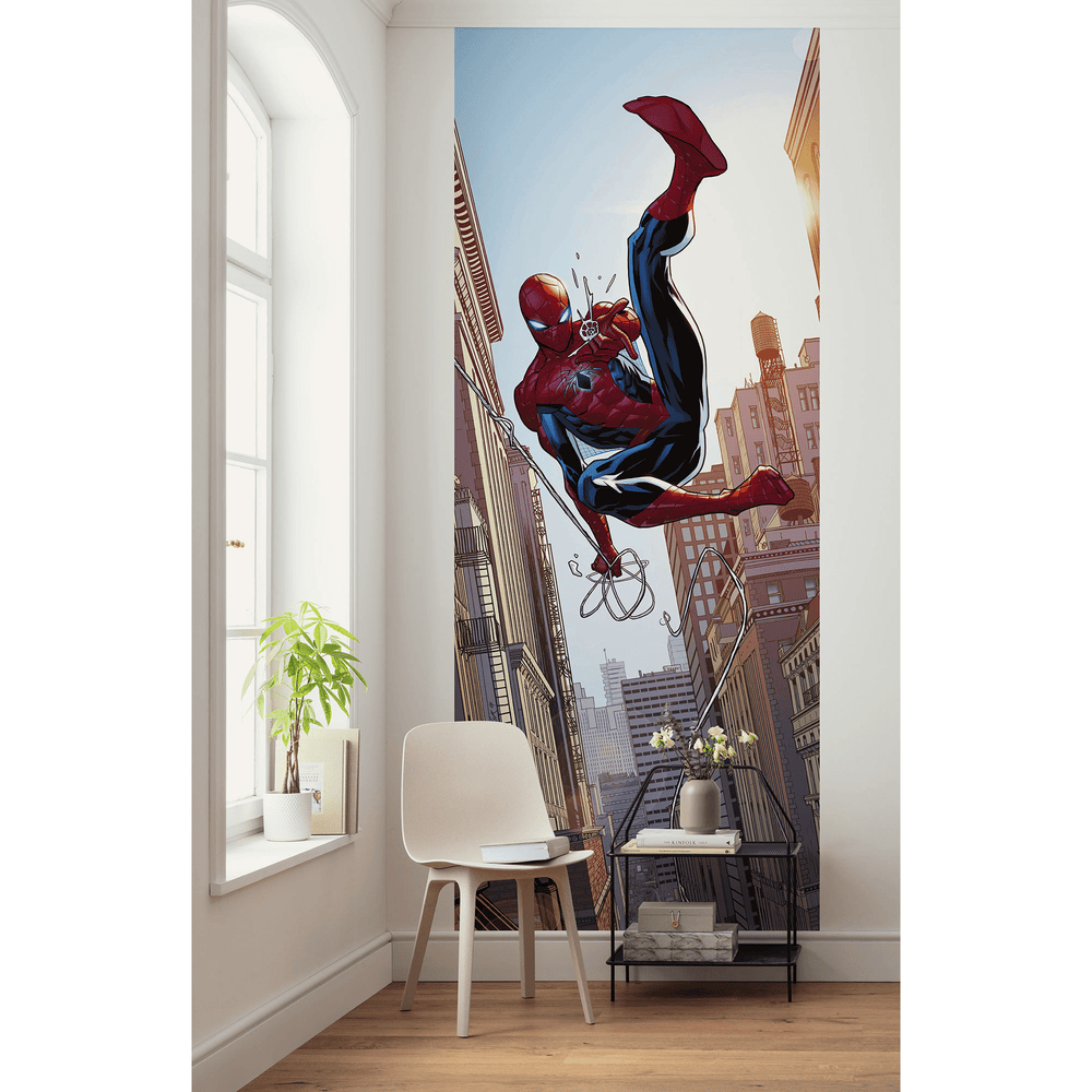 Dein Traumzimmer KOMAR - MARVEL Spider-Man Swinging I Digitaldrucktapete Fototapeten