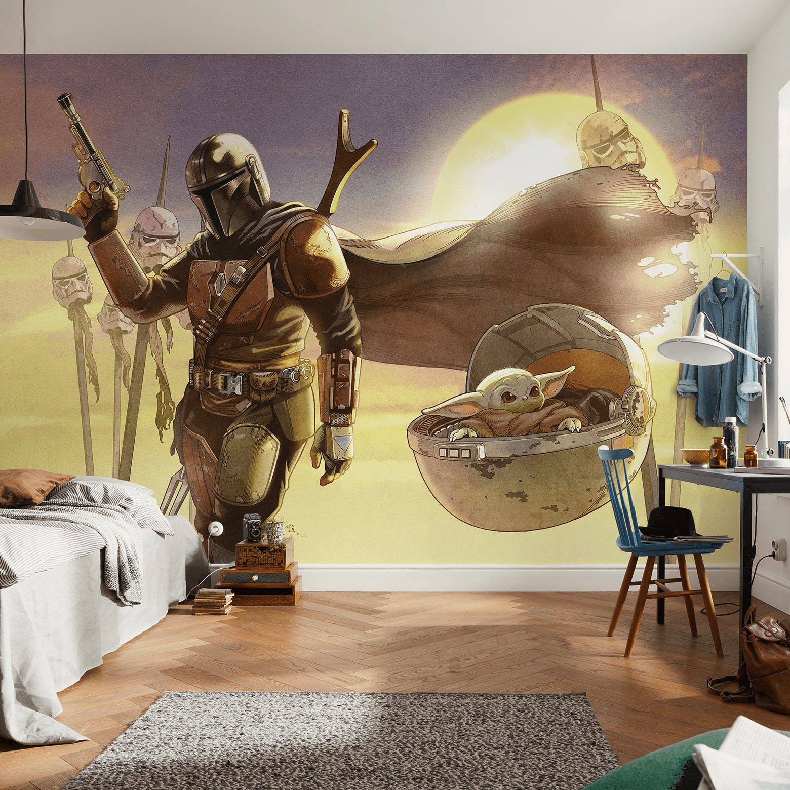 Komar Wandbild Star Wars Classic Sandcrawler - 40x30 Cm Kunstdruck Ohne Rahmen - Fotopapier 226 G/m², Made In Germany - Für Kinder- & Jugendzimmer