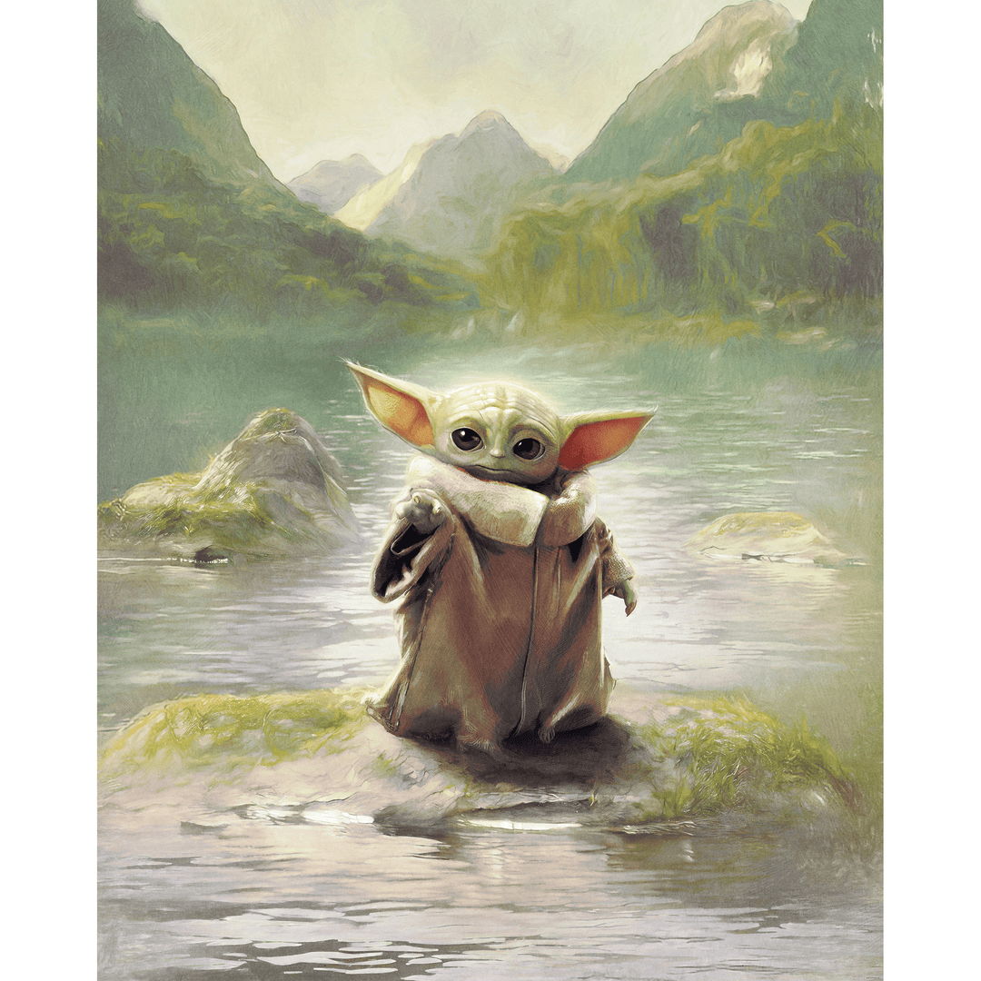 Dein Traumzimmer KOMAR - Star Wars The Mandalorian Grogu Landscape I Digitaldrucktapete Fototapeten