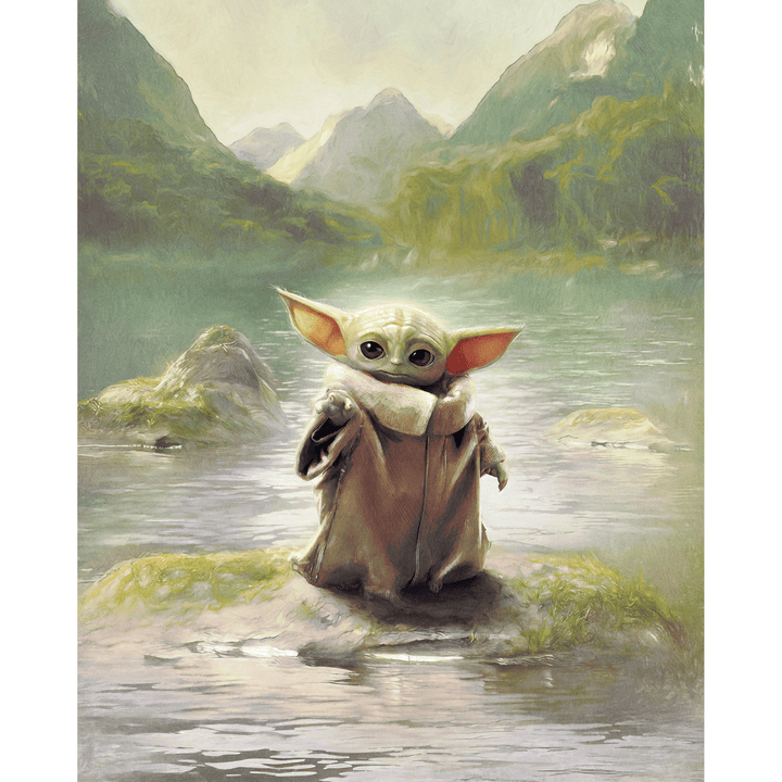 Dein Traumzimmer KOMAR - Star Wars The Mandalorian Grogu Landscape I Digitaldrucktapete Fototapeten