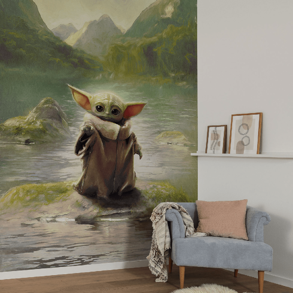 Dein Traumzimmer KOMAR - Star Wars The Mandalorian Grogu Landscape I Digitaldrucktapete Fototapeten