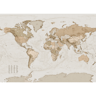 Dein Traumzimmer KOMAR VLIESTAPETE - Earth Map Fototapeten