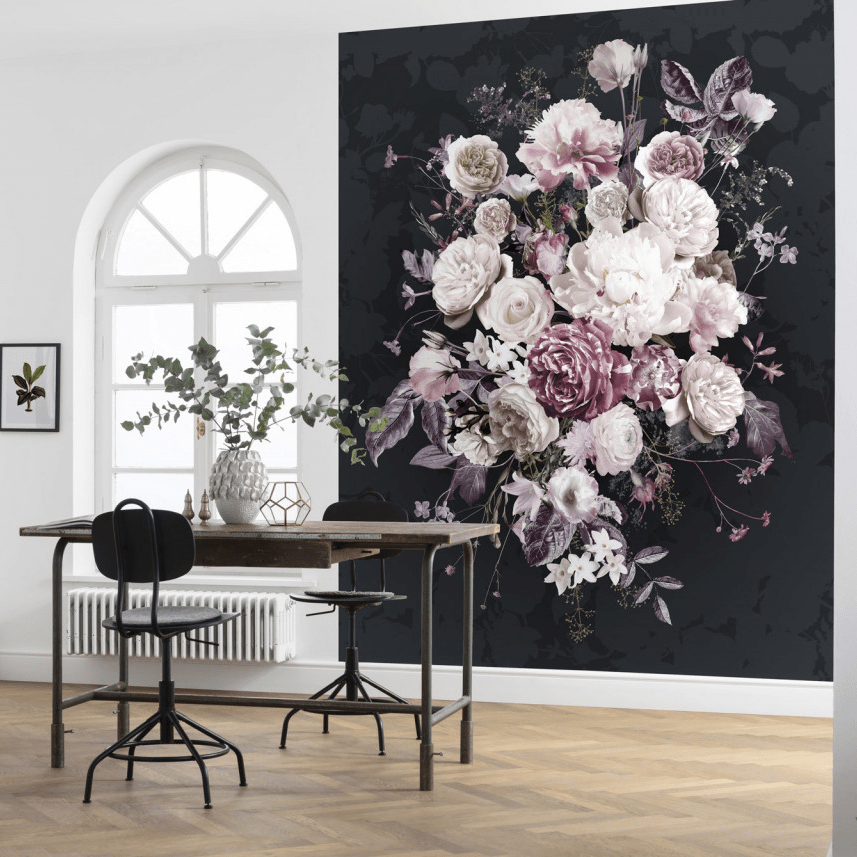 Dein Traumzimmer Komar Fototapete auf Vlies - Bouquet Noir Tapeten
