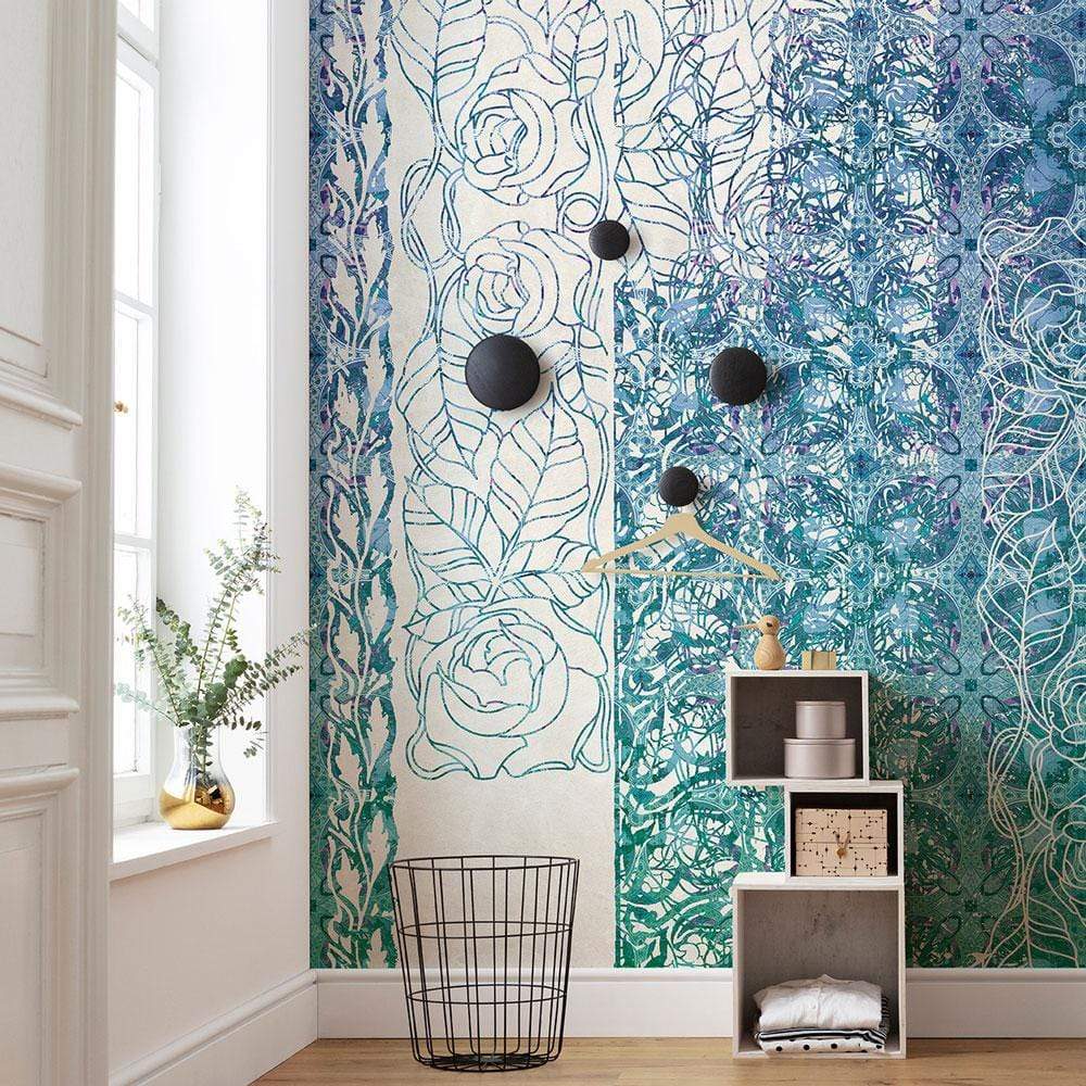 Dein Traumzimmer Komar - Fototapete - Heritage - Art Nouveau Bleu Fototapeten