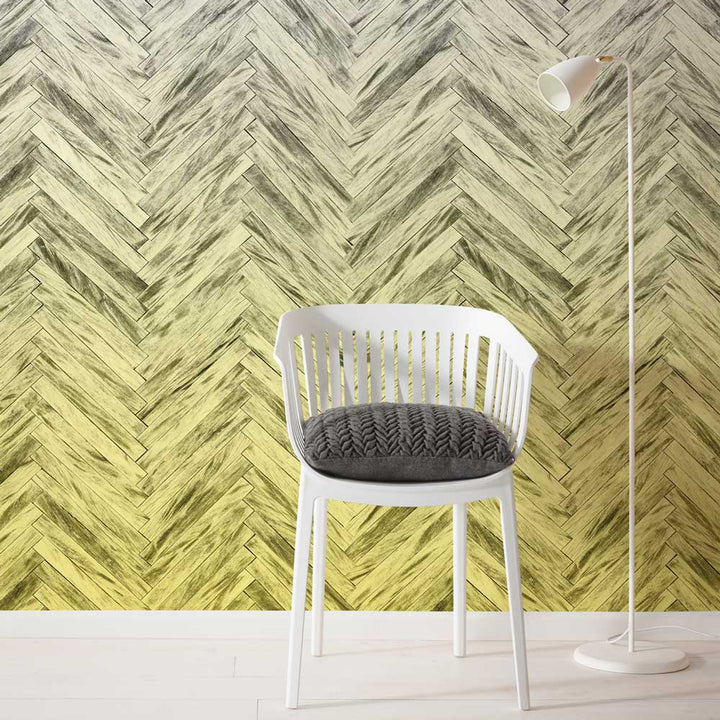 Dein Traumzimmer Komar Fototapete - Infinity - Herringbone Yellow Fototapeten