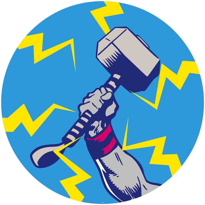 Dein Traumzimmer Komar Fototapete - Into Adventure - Avengers Thor's Hammer Pop Art Fototapeten