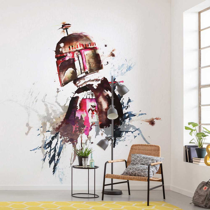 Dein Traumzimmer Komar Fototapete - Into Adventure - Star Wars Watercolor Boba Fett Fototapeten