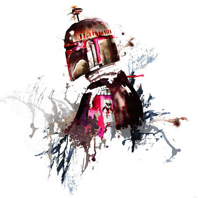 Dein Traumzimmer Komar Fototapete - Into Adventure - Star Wars Watercolor Boba Fett Fototapeten