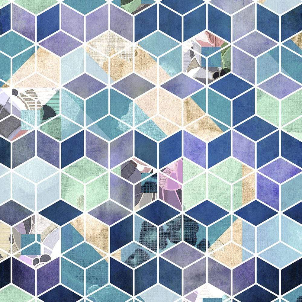 Dein Traumzimmer Komar Fototapete - Pure - Geometric Blue Fototapeten