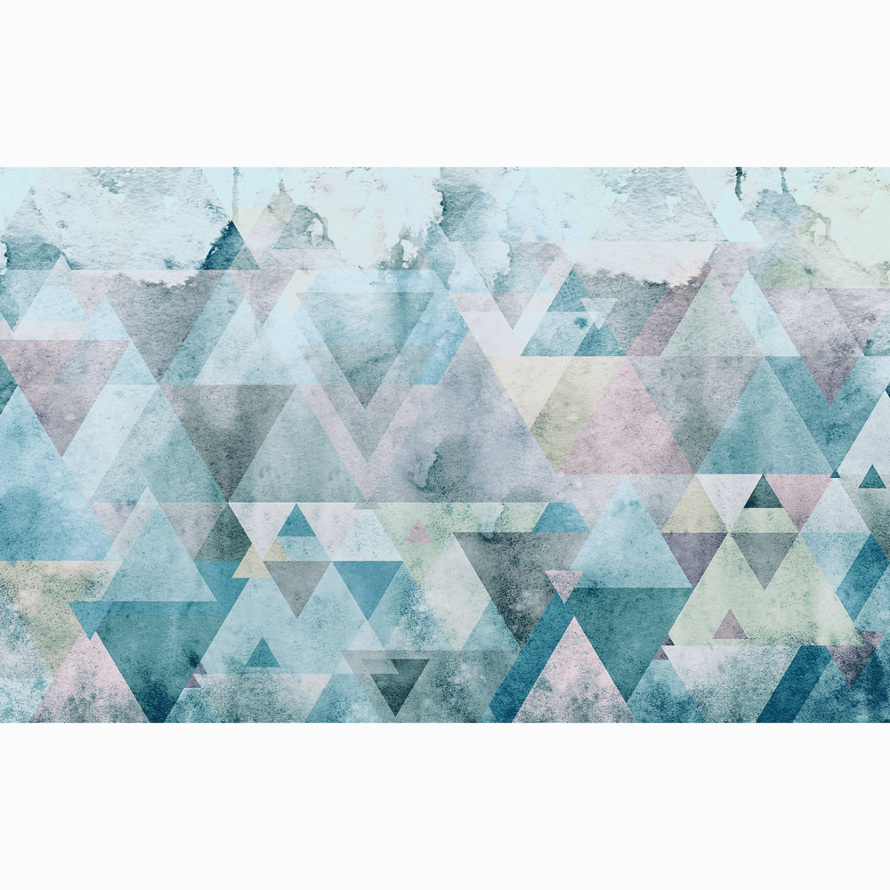 Dein Traumzimmer Komar Fototapete - Pure - Triangles Blue Fototapeten