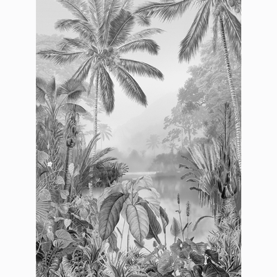 Dein Traumzimmer Komar Fototapete - RAW - Lac Tropical Black & White Fototapeten