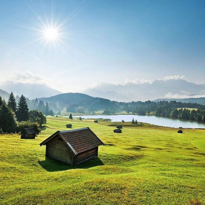 Dein Traumzimmer Komar Fototapete - S.Hefele 2 - Bergwiese vor Karwendel Fototapeten