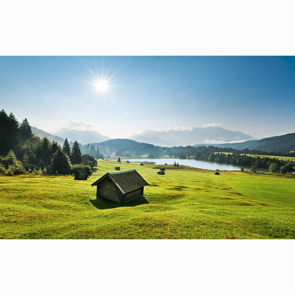 Dein Traumzimmer Komar Fototapete - S.Hefele 2 - Bergwiese vor Karwendel Fototapeten