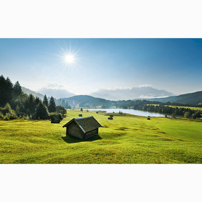 Dein Traumzimmer Komar Fototapete - S.Hefele 2 - Bergwiese vor Karwendel Fototapeten