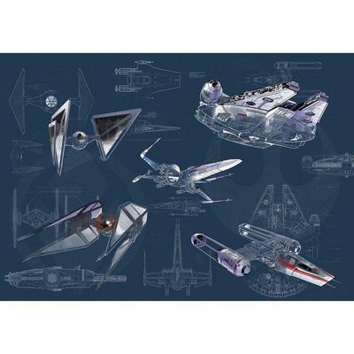 Dein Traumzimmer Komar Fototapete - Star Wars Blueprint Dark K-FT-DX8-077-BD