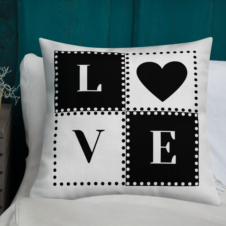 Dein Traumzimmer Love Dots 2 I Weiß Premium Dekokissen Dekorative Kissen