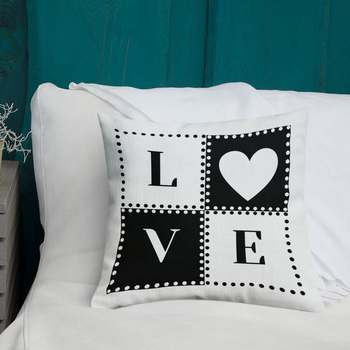 Dein Traumzimmer Love - Dots I Weiß Premium Dekokissen Dekorative Kissen