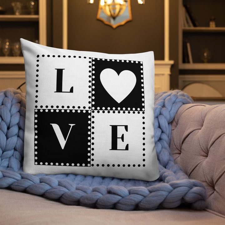 Dein Traumzimmer Love - Dots I Weiß Premium Dekokissen Dekorative Kissen