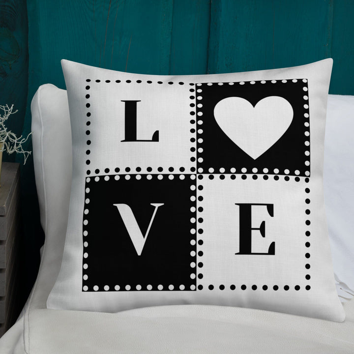 Dein Traumzimmer Love - Dots I Weiß Premium Dekokissen Dekorative Kissen