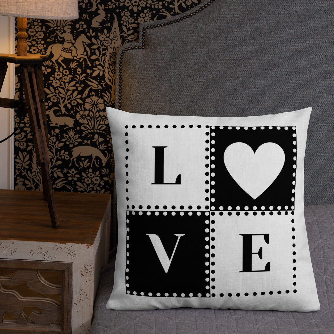 Dein Traumzimmer Love - Dots I Weiß Premium Dekokissen Dekorative Kissen