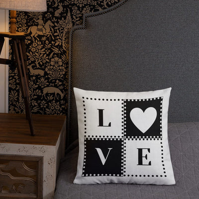 Dein Traumzimmer Love - Dots I Weiß Premium Dekokissen Dekorative Kissen