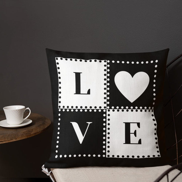 Dein Traumzimmer Love Dots I Schwarz Premium Dekokissen Dekorative Kissen