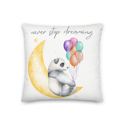 Dein Traumzimmer Never stop dreaming - Panda I Kinderkissen I Kinderzimmer Deko Dekorative Kissen