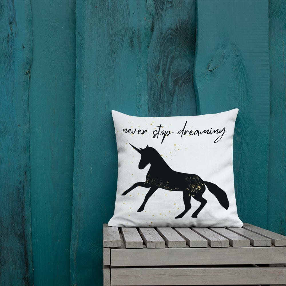 Dein Traumzimmer Never stop dreaming - Unicorn I Premium Dekokissen Dekorative Kissen