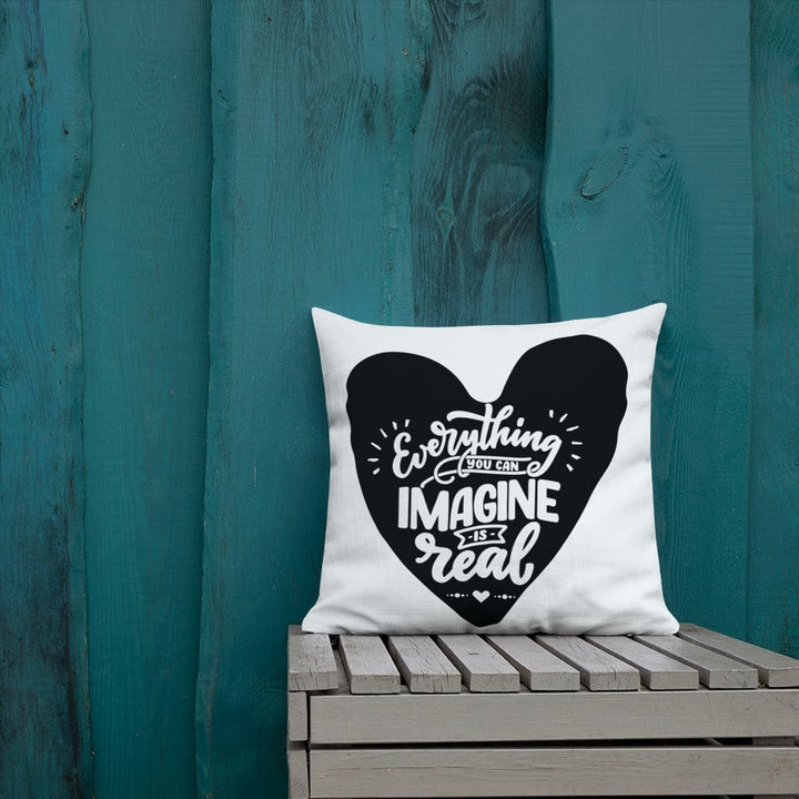 Dein Traumzimmer Everything you can imagine is real I Premium Dekokissen Dekorative Kissen