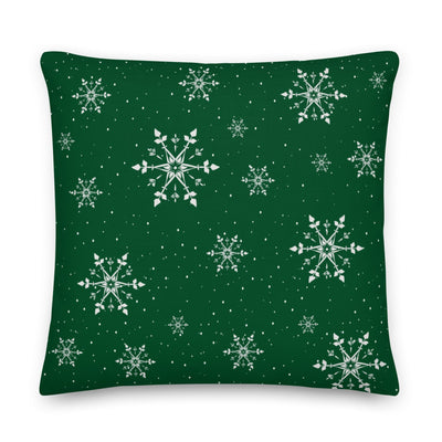 Dein Traumzimmer Kissen Weihnachtsschneeflocken - Grün Dekorative Kissen