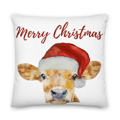 Dein Traumzimmer Kissen Merry Christmas - Weihnachts Kuh Dekorative Kissen