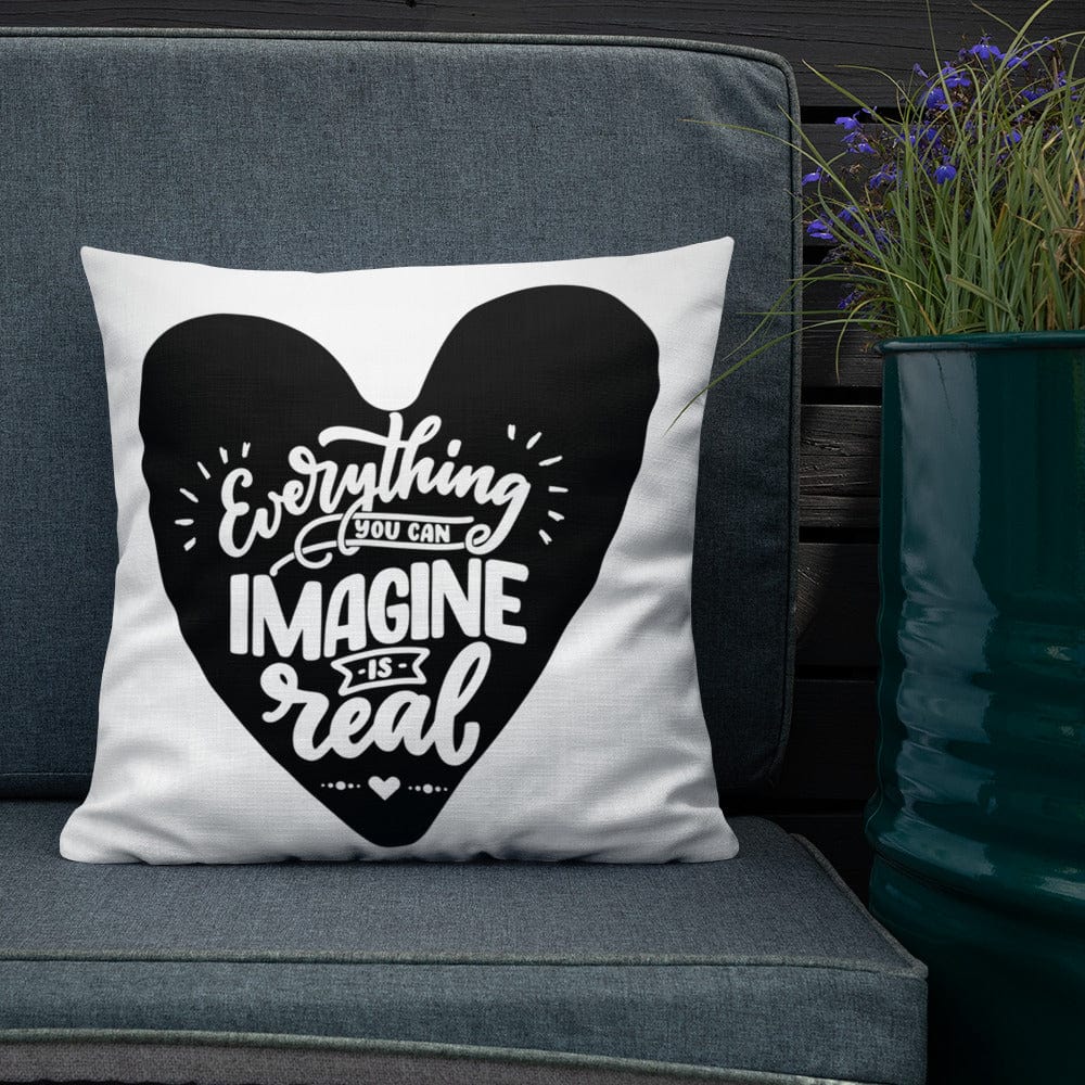 Dein Traumzimmer Everything you can imagine is real I Premium Dekokissen Dekorative Kissen