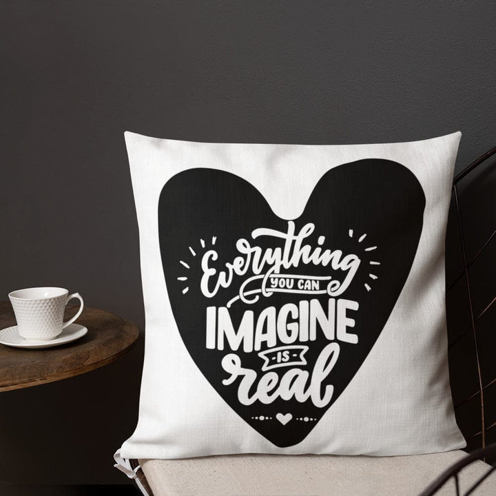 Dein Traumzimmer Everything you can imagine is real I Premium Dekokissen Dekorative Kissen